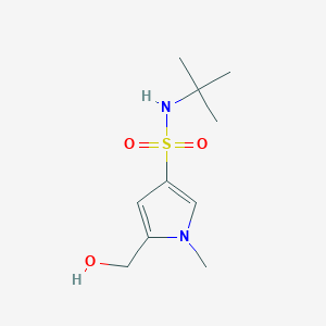 molecular formula C10H18N2O3S B8449790 4-tert-Butylsulfamoyl-N-methylpyrrole-2-methanol 
