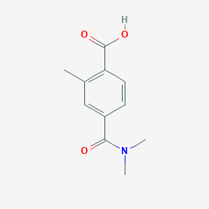 molecular formula C11H13NO3 B8449845 4-(Dimethylcarbamoyl)-2-methylbenzoic acid 
