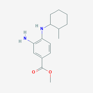 molecular formula C15H22N2O2 B8449854 3-Amino-4-(2-methyl-cyclohexylamino)-benzoic acid methyl ester 
