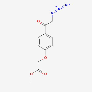 molecular formula C11H11N3O4 B8449864 Methyl [4-(azidoacetyl)phenoxy]acetate CAS No. 6345-09-1