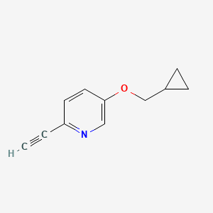 molecular formula C11H11NO B8449871 5-(Cyclopropylmethoxy)-2-ethynylpyridine 