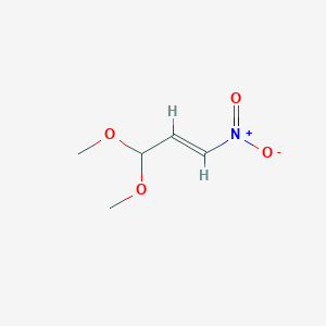 molecular formula C5H9NO4 B8449874 1-Nitro-3,3-dimethoxy-1-propene 