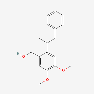 molecular formula C18H22O3 B8449886 [4,5-Dimethoxy-2-(1-methyl-2-phenyl-ethyl)-phenyl]-methanol 