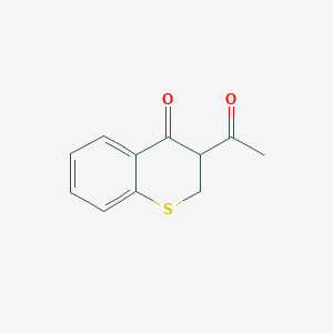 molecular formula C11H10O2S B8449902 3-Acetyl-4-thiochromanone 