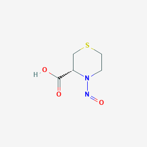 molecular formula C5H8N2O3S B8449912 (3R)-4-nitrosothiomorpholine-3-carboxylic acid 