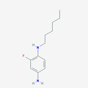 molecular formula C12H19FN2 B8449914 2-fluoro-N1-hexylbenzene-1,4-diamine 