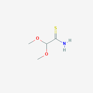 molecular formula C4H9NO2S B8449943 2,2-Dimethoxythioacetamide 