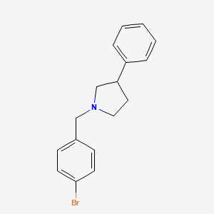 molecular formula C17H18BrN B8449953 1-(4-Bromo-benzyl)-3-phenyl-pyrrolidine 