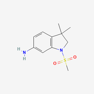 molecular formula C11H16N2O2S B8449992 1-Methanesulfonyl-3,3-dimethyl-2,3-dihydro-1H-indol-6-ylamine 