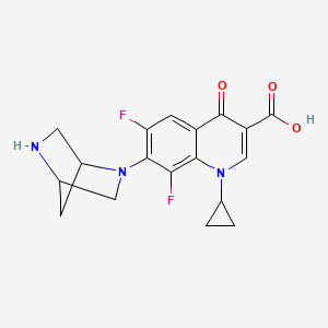 molecular formula C18H17F2N3O3 B8449998 1-Cyclopropyl-7-(2,5-diazabicyclo[2.2.1]heptan-2-yl)-6,8-difluoro-4-oxo-quinoline-3-carboxylic acid 