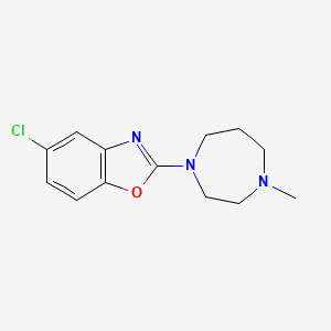 molecular formula C13H16ClN3O B8450005 5-Chloro-2-(4-methylhexahydro-1H-1,4-diazepine-1-yl)benzoxazole 