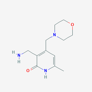 molecular formula C12H19N3O2 B8450045 3-(aminomethyl)-6-methyl-4-(4-morpholinylmethyl)-2(1H)-pyridinone 