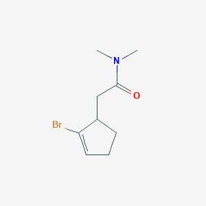 molecular formula C9H14BrNO B8450069 2-(2-bromo-cyclopent-2-enyl)-N,N-dimethyl-acetamide 