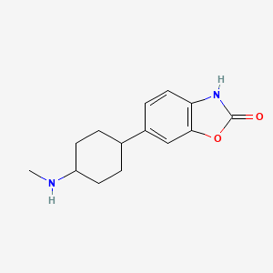 molecular formula C14H18N2O2 B8450082 6-[trans-4-(methylamino)cyclohexyl]-3H-benzoxazol-2-one 
