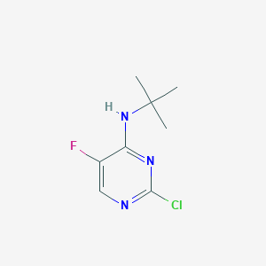 molecular formula C8H11ClFN3 B8450097 4-(t-Butylamino)-2-chloro-5-fluoropyrimidine 