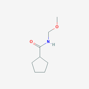 molecular formula C8H15NO2 B8450105 Cyclopentanecarboxylic acid methoxymethylamide 
