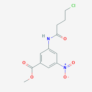 molecular formula C12H13ClN2O5 B8450112 3-(4-Chloro-butanoylamino)-5-nitro-benzoic acid methyl ester 