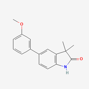 molecular formula C17H17NO2 B8450136 5-(3-Methoxy-phenyl)-3,3-dimethyl-1,3-dihydro-indol-2-one 