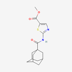 molecular formula C16H20N2O3S B8450145 2-(Adamantane-1-carbonylimino)-2,3-dihydro-thiazole-5-carboxylic acid methyl ester 
