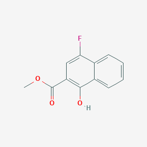 molecular formula C12H9FO3 B8450147 4-Fluoro-1-hydroxynaphthalene-2-carboxylic acid methyl ester 