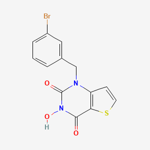 molecular formula C13H9BrN2O3S B8450203 1-(3-Bromo-benzyl)-3-hydroxy-1H-thieno[3,2-d]pyrimidine-2,4-dione CAS No. 824983-92-8