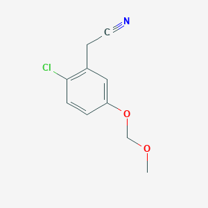 molecular formula C10H10ClNO2 B8450237 [2-Chloro-5-(methoxymethoxy)phenyl]acetonitrile 