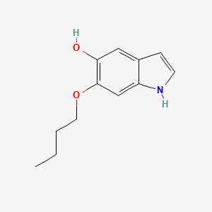 molecular formula C12H15NO2 B8450271 6-butoxy-1H-indol-5-ol 