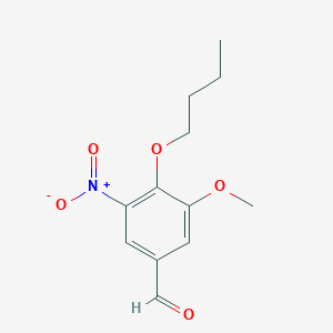 molecular formula C12H15NO5 B8450304 4-Butoxy-3-methoxy-5-nitrobenzaldehye 