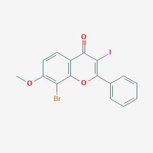 8-Bromo-3-iodo-7-methoxy-2-phenyl-chromen-4-one