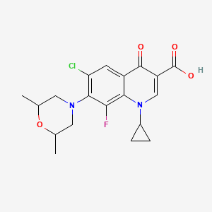 6-Chloro-1-cyclopropyl-7-(2,6-dimethylmorpholin-4-yl)-8-fluoro-4-oxo-quinoline-3-carboxylic acid
