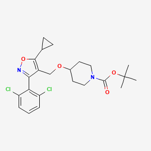 Tert-butyl 4-((5-cyclopropyl-3-(2,6-dichlorophenyl)isoxazol-4-yl)methoxy)piperidine-1-carboxylate