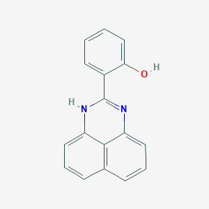 molecular formula C17H12N2O B8450452 6-(1H-Perimidin-2(3H)-ylidene)cyclohexa-2,4-dien-1-one CAS No. 15666-67-8
