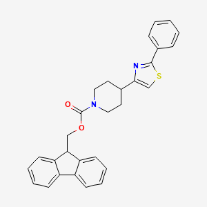 molecular formula C29H26N2O2S B8450455 (9H-fluoren-9-yl)methyl 4-(2-phenylthiazol-4-yl)piperidine-1-carboxylate 