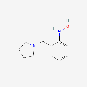 molecular formula C11H16N2O B8450488 N-hydroxy-(2-pyrrolidinomethyl)-aniline 