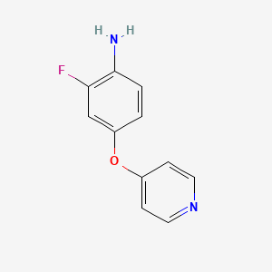 molecular formula C11H9FN2O B8450559 4-(4-Amino-3-fluorophenoxy)pyridine 
