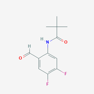 molecular formula C12H13F2NO2 B8450561 N-(4,5-Difluoro-2-formylphenyl)pivalamide 