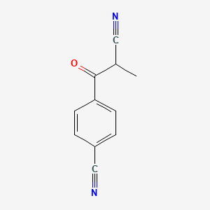 molecular formula C11H8N2O B8450597 4-(2-Cyanopropanoyl)benzonitrile 