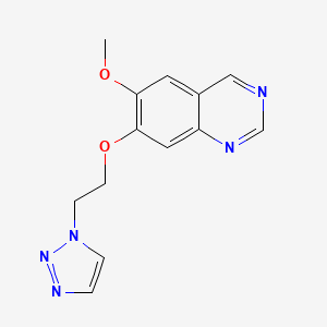 molecular formula C13H13N5O2 B8450602 6-Methoxy-7-(2-(1,2,3-triazol-1-yl)ethoxy)quinazoline 