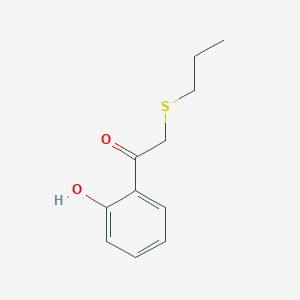 molecular formula C11H14O2S B8450611 2-n-Propylthio-2'-hydroxyacetophenone 