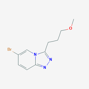 molecular formula C10H12BrN3O B8450623 6-Bromo-3-(3-methoxypropyl)-[1,2,4]triazolo[4,3-a]pyridine 