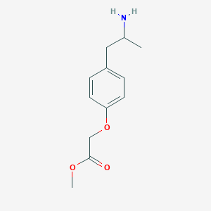 molecular formula C12H17NO3 B8450629 2-(4-Carbomethoxymethoxyphenyl)-1-methylethylamine 