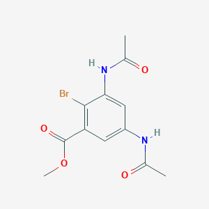 3,5-Bis-acetylamino-2-bromo-benzoic acid methyl ester