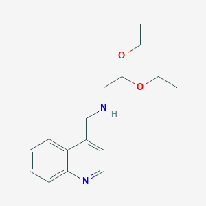 molecular formula C16H22N2O2 B8450639 2,2-diethoxy-N-(quinolin-4-ylmethyl)ethanamine 