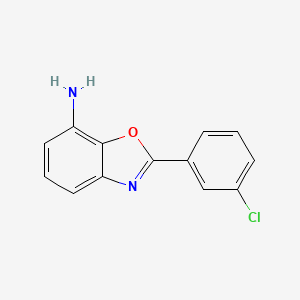 molecular formula C13H9ClN2O B8450649 2-(3-Chlorophenyl)-7-aminobenzoxazole 