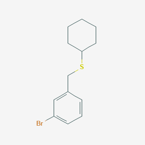 molecular formula C13H17BrS B8450663 (3-Bromobenzyl)(cyclohexyl)sulfane 