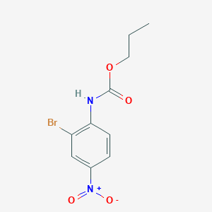 molecular formula C10H11BrN2O4 B8450671 (2-Bromo-4-nitrophenyl)-carbamic acid propyl ester 