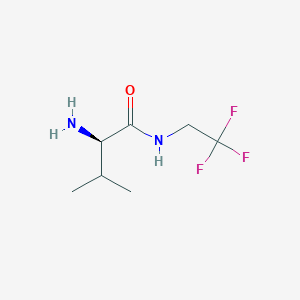 molecular formula C7H13F3N2O B8450673 (R)-2-Amino-3-methyl-N-(2,2,2-trifluoroethyl)butanamide 