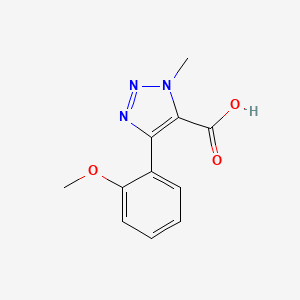 molecular formula C11H11N3O3 B8450687 4-(2-methoxyphenyl)-1-methyl-1H-1,2,3-triazole-5-carboxylic acid 