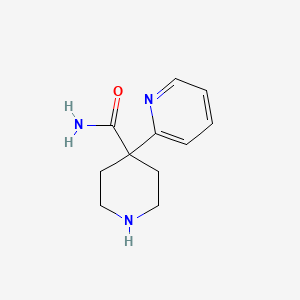 molecular formula C11H15N3O B8450692 4-(Pyridin-2-yl)-piperidine-4-carboxylic acid amide 