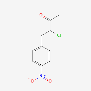 molecular formula C10H10ClNO3 B8450720 3-Chloro-4-(4-nitrophenyl)butan-2-one 
